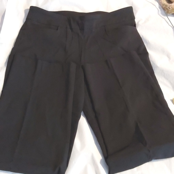 Time And Tru-Black Straight Leg Mid Rise Dress Pants Petite Stretch Sz.M - Picture 4 of 9